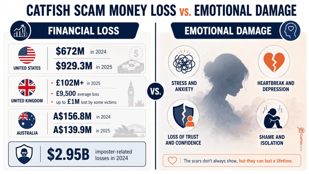 Catfish Scam Money Loss & Emotional Toll