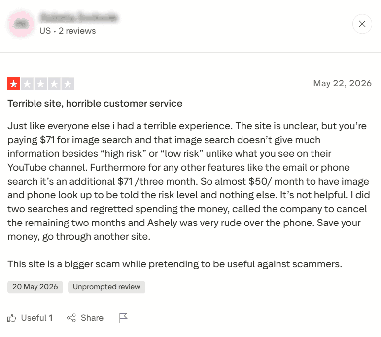 Social Catfish overpromised and under delivered