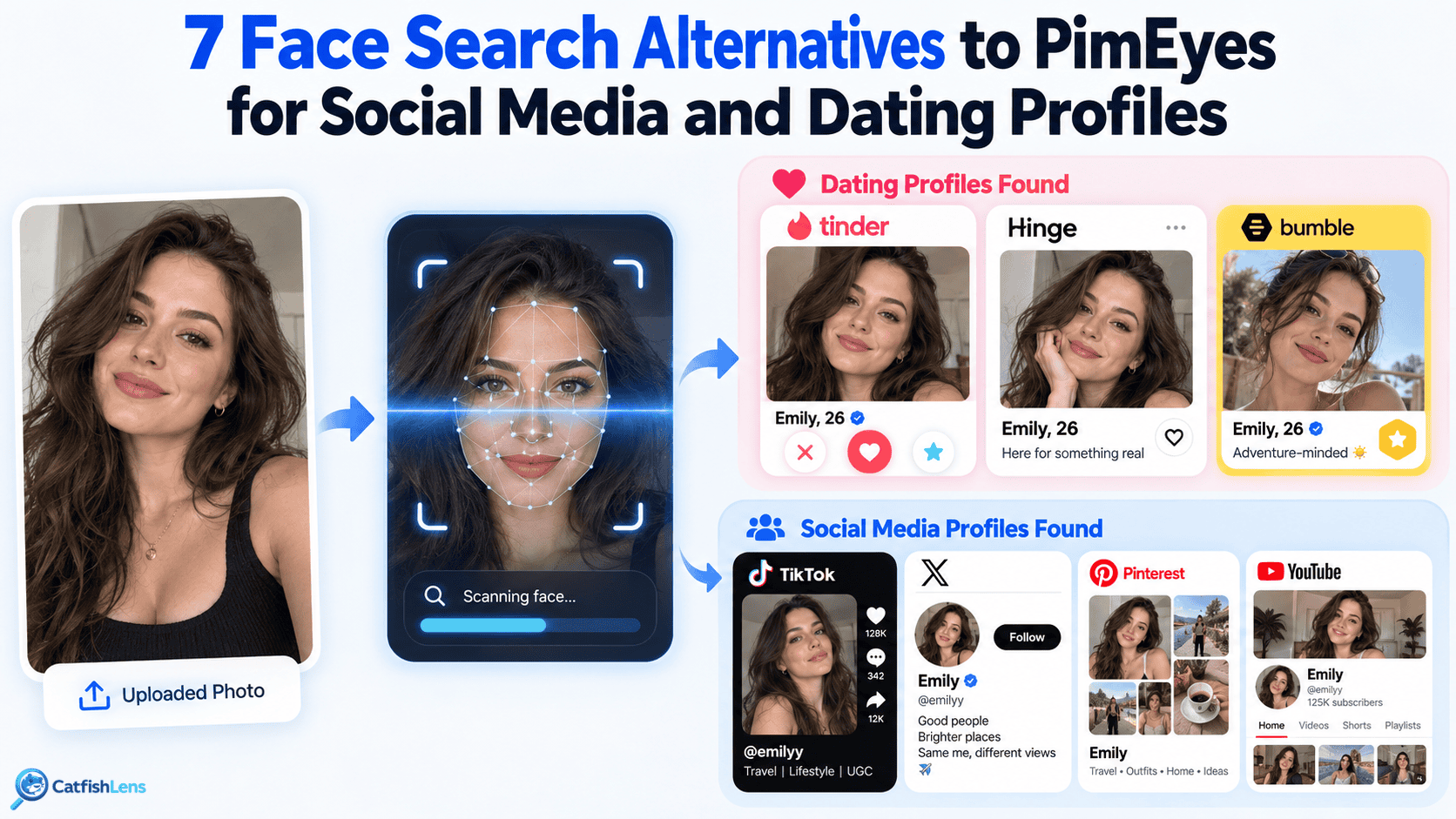 7 alternativas a PimEyes para buscar rostros en redes sociales y aplicaciones de citas
